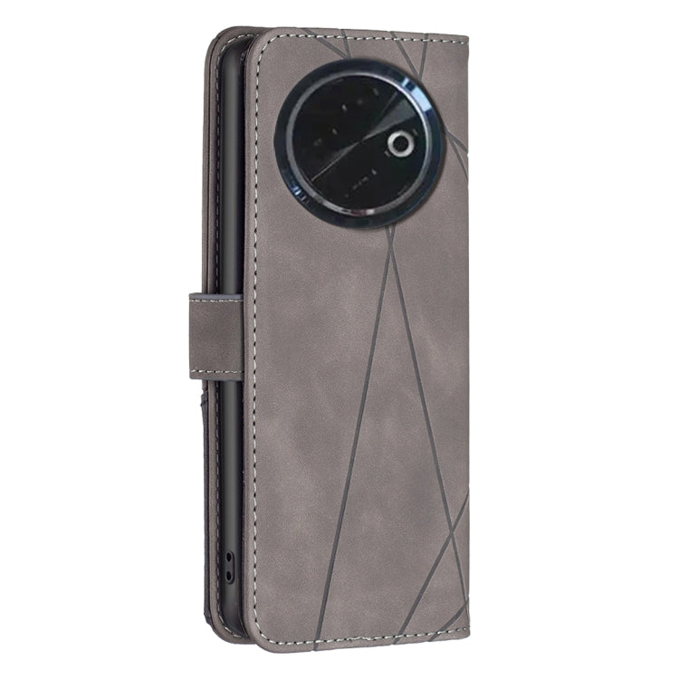 For Tecno Spark 30C Magnetic Buckle Rhombus Texture Leather Phone Case