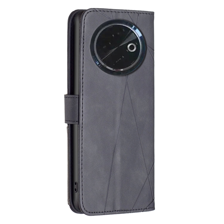 For Tecno Spark 30C Magnetic Buckle Rhombus Texture Leather Phone Case