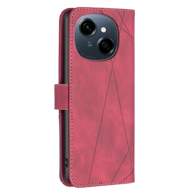 For Tecno Spark Go 1 / Pop 9 Magnetic Buckle Rhombus Texture Leather Phone Case
