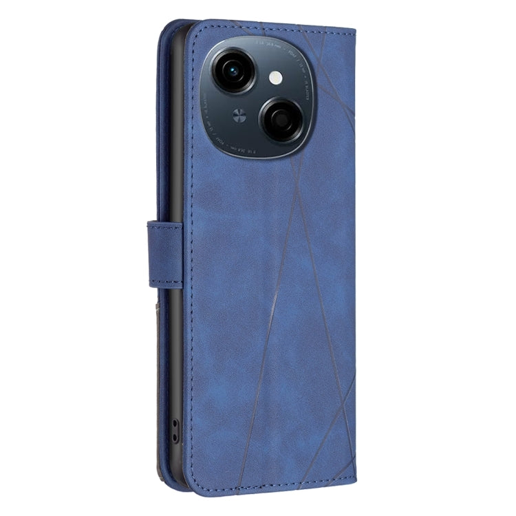 For Tecno Spark Go 1 / Pop 9 Magnetic Buckle Rhombus Texture Leather Phone Case