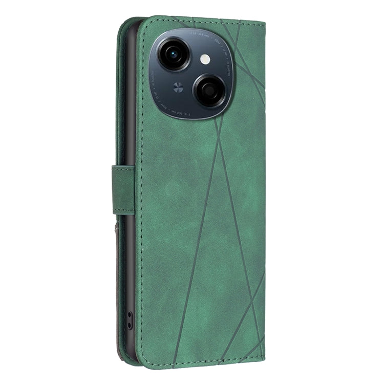 For Tecno Spark Go 1 / Pop 9 Magnetic Buckle Rhombus Texture Leather Phone Case