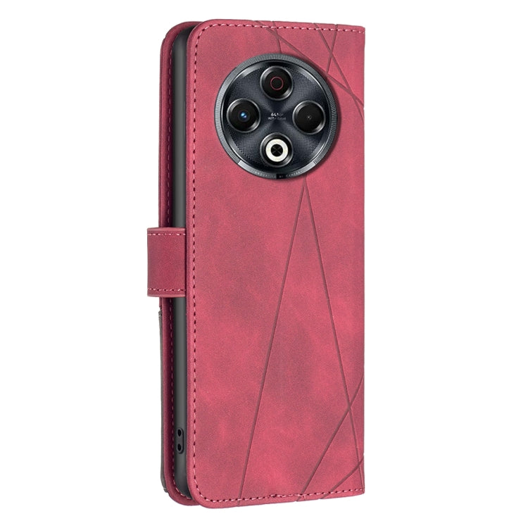 For Tecno Spark 30 4G Magnetic Buckle Rhombus Texture Leather Phone Case