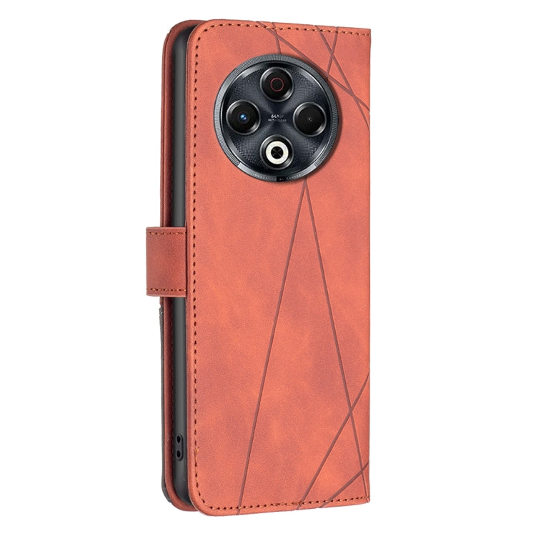 For Tecno Spark 30 4G Magnetic Buckle Rhombus Texture Leather Phone Case