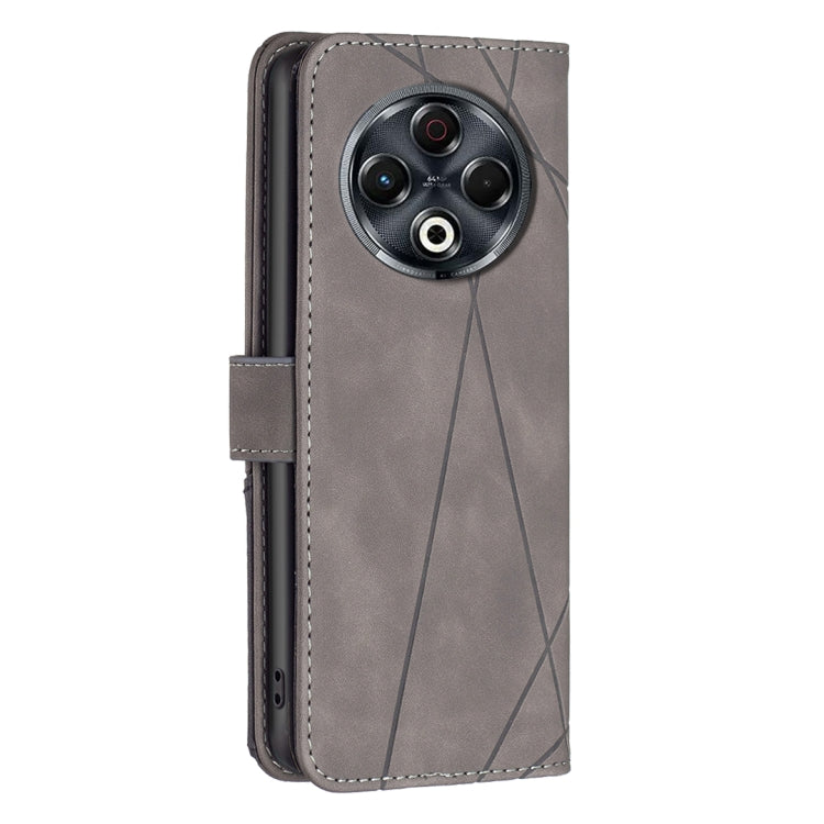 For Tecno Spark 30 4G Magnetic Buckle Rhombus Texture Leather Phone Case