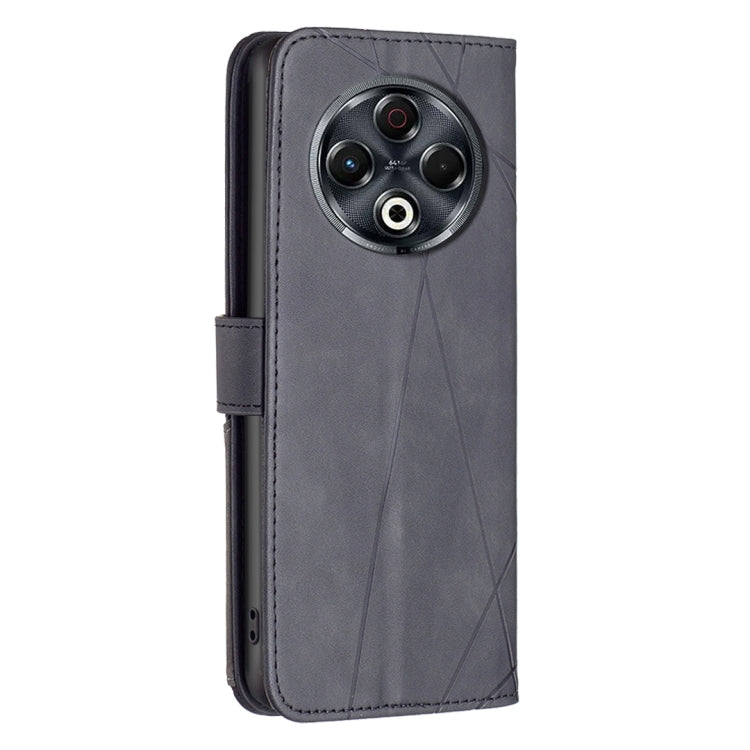 For Tecno Spark 30 4G Magnetic Buckle Rhombus Texture Leather Phone Case