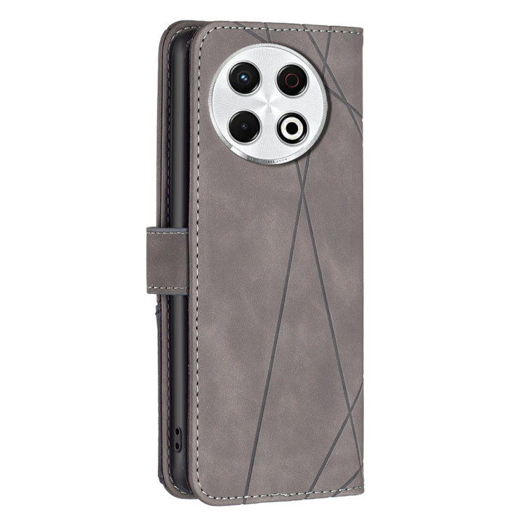 For Tecno Spark 30 Pro 4G Magnetic Buckle Rhombus Texture Leather Phone Case