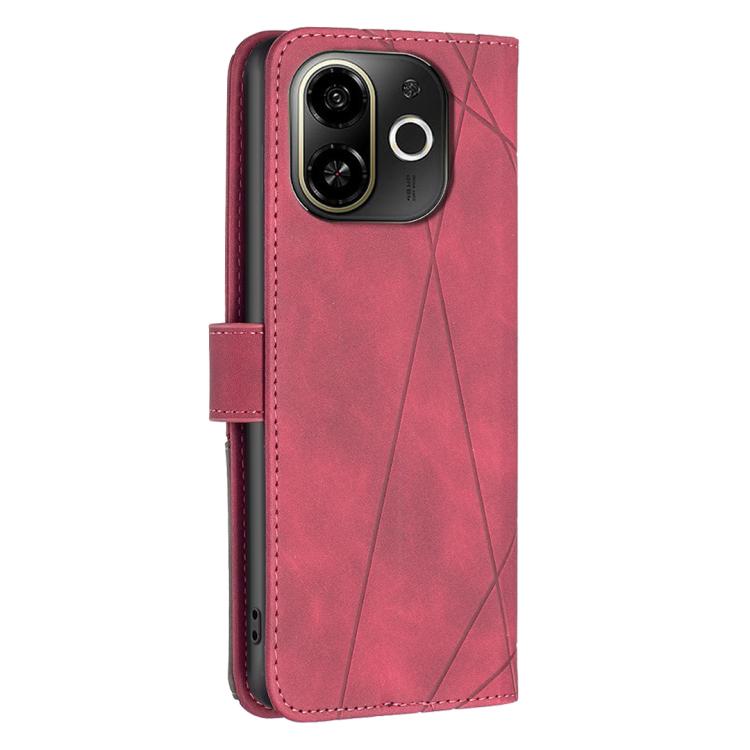 For Tecno POP 9 5G / Spark 30C 5G Magnetic Buckle Rhombus Texture Leather Phone Case