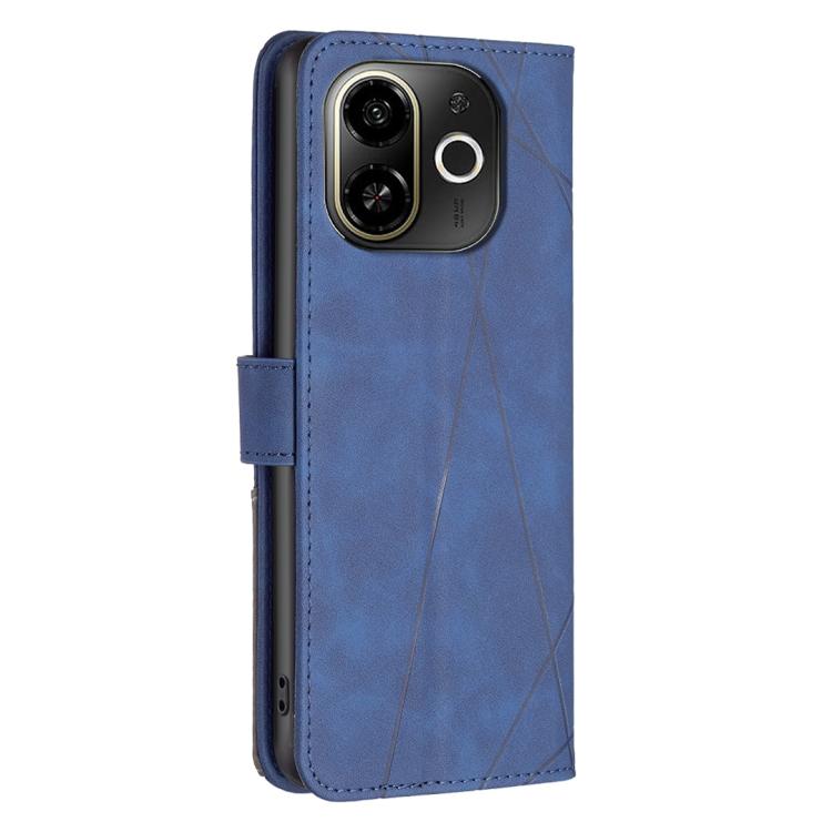 For Tecno POP 9 5G / Spark 30C 5G Magnetic Buckle Rhombus Texture Leather Phone Case