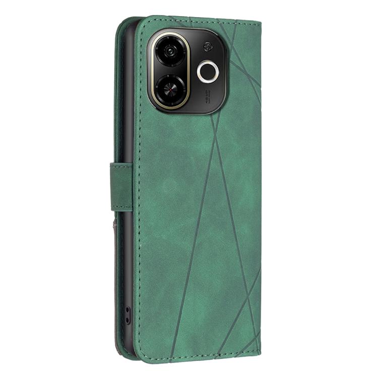 For Tecno POP 9 5G / Spark 30C 5G Magnetic Buckle Rhombus Texture Leather Phone Case