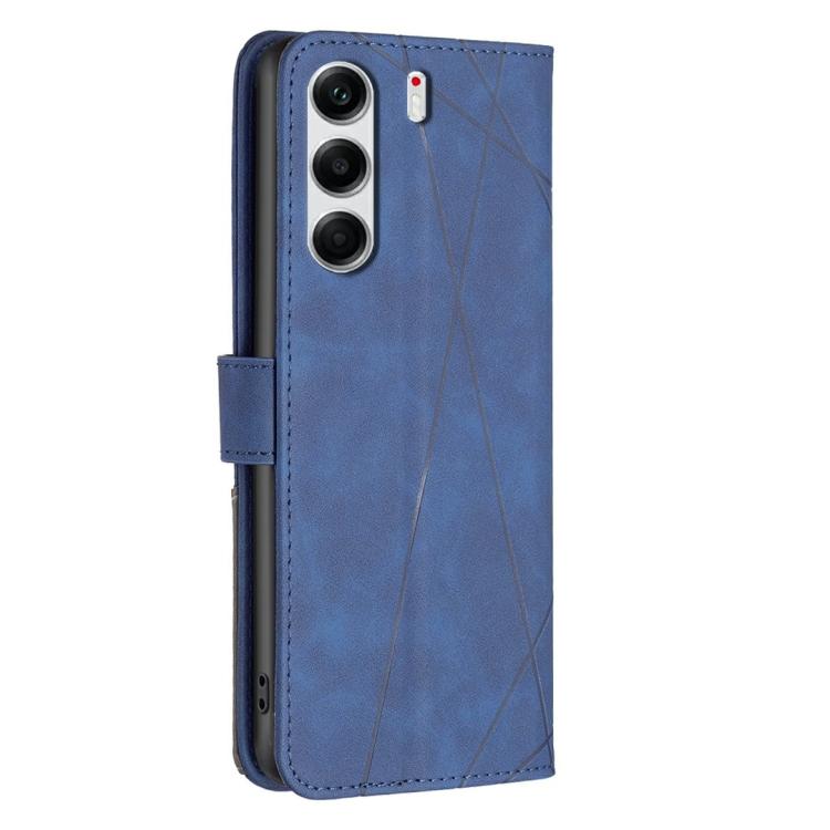 For Tecno Camon 40 Pro 4G Magnetic Buckle Rhombus Texture Leather Phone Case