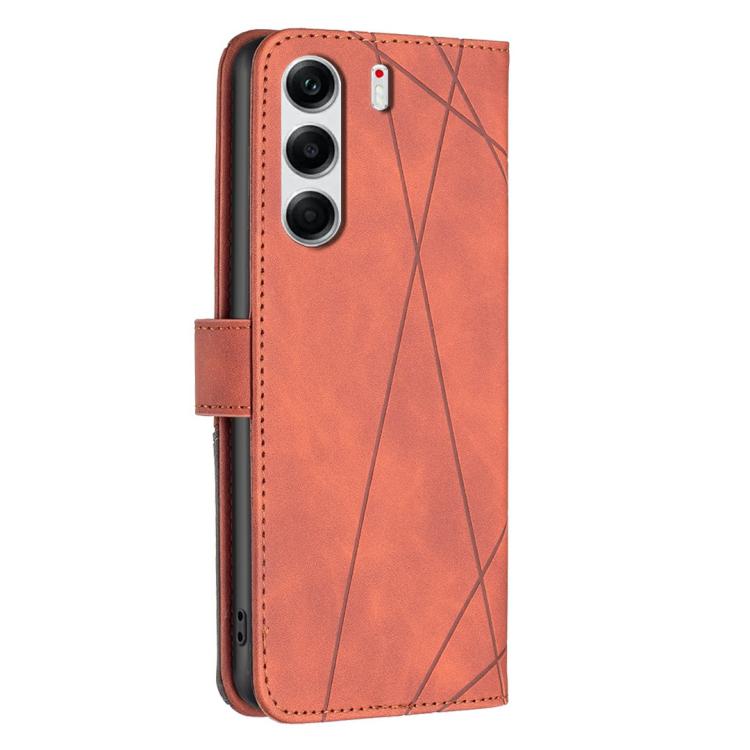 For Tecno Camon 40 Pro 4G Magnetic Buckle Rhombus Texture Leather Phone Case
