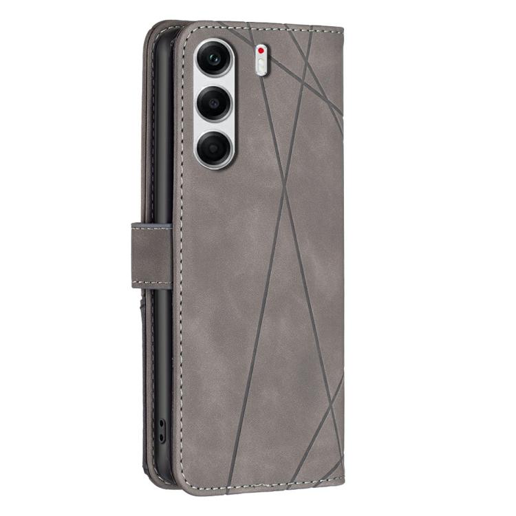 For Tecno Camon 40 Pro 4G Magnetic Buckle Rhombus Texture Leather Phone Case