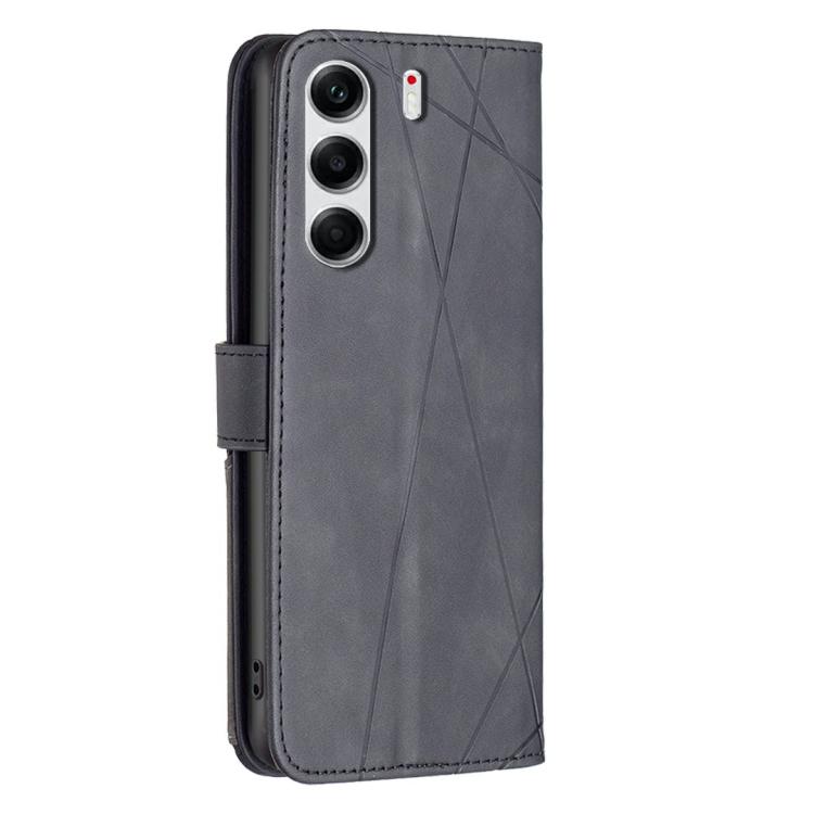 For Tecno Camon 40 Pro 4G Magnetic Buckle Rhombus Texture Leather Phone Case