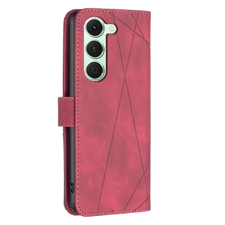 For Tecno Spark 40 Pro 4G Magnetic Buckle Rhombus Texture Leather Phone Case
