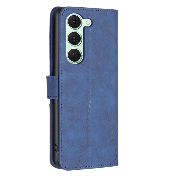 For Tecno Spark 40 Pro 4G Magnetic Buckle Rhombus Texture Leather Phone Case