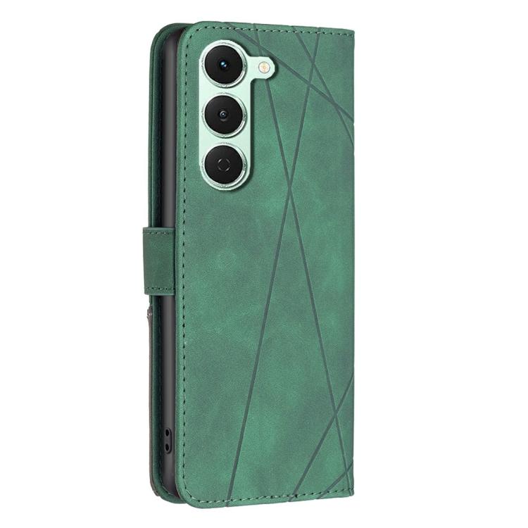 For Tecno Spark 40 Pro 4G Magnetic Buckle Rhombus Texture Leather Phone Case