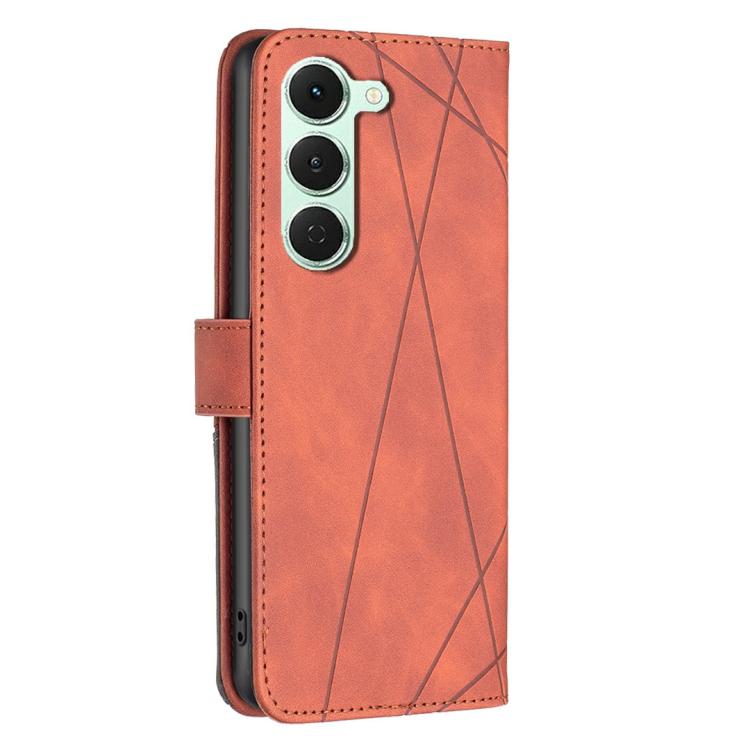 For Tecno Spark 40 Pro 4G Magnetic Buckle Rhombus Texture Leather Phone Case
