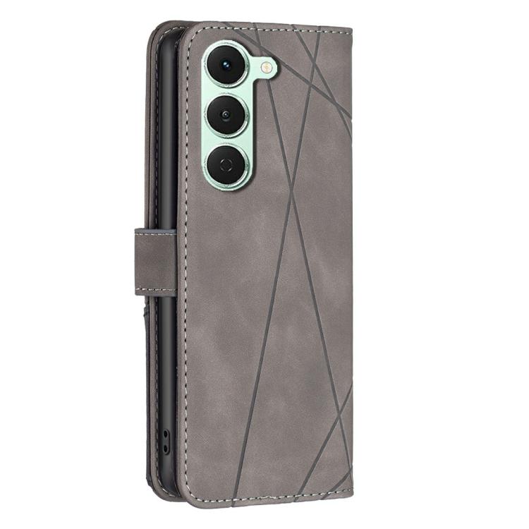 For Tecno Spark 40 Pro 4G Magnetic Buckle Rhombus Texture Leather Phone Case