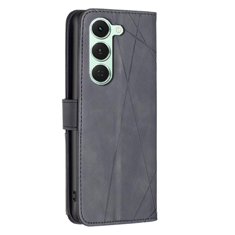 For Tecno Spark 40 Pro 4G Magnetic Buckle Rhombus Texture Leather Phone Case