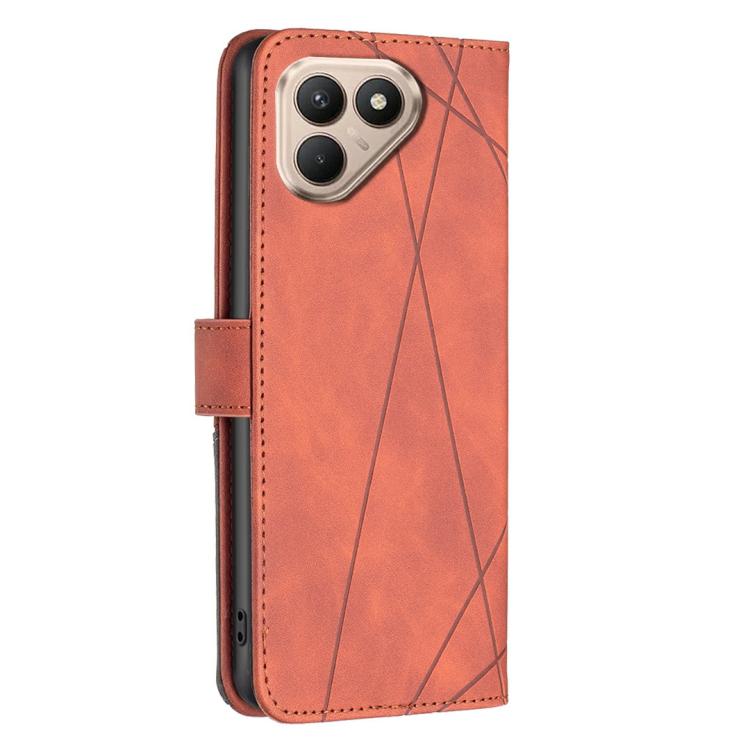 For Tecno Pova 7 Pro 5G Magnetic Buckle Rhombus Texture Leather Phone Case