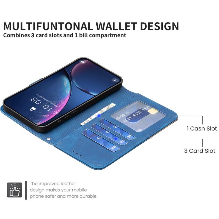 For Tecno Spark Go 3 Magnetic Buckle Rhombus Texture Leather Phone Case
