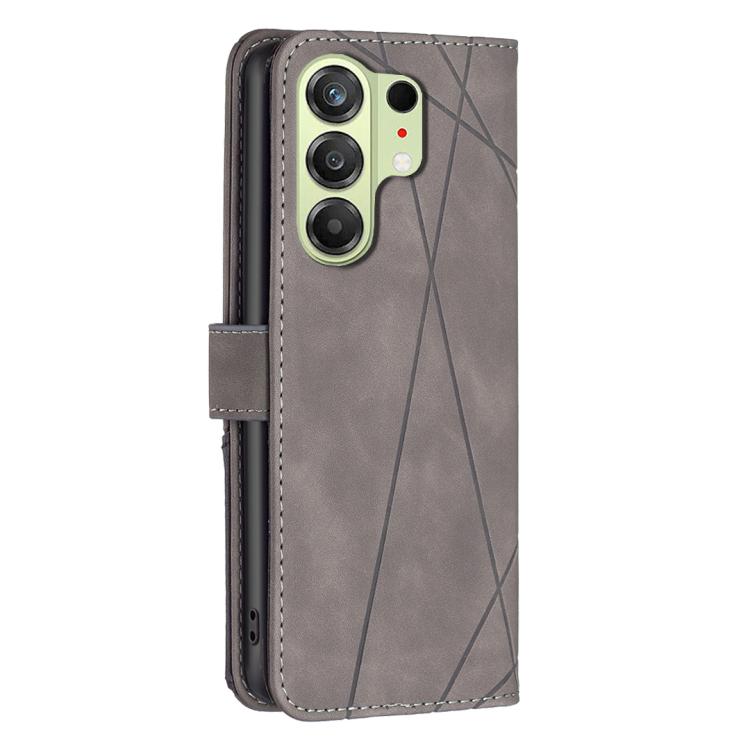 For Tecno Camon 50 4G Magnetic Buckle Rhombus Texture Leather Phone Case