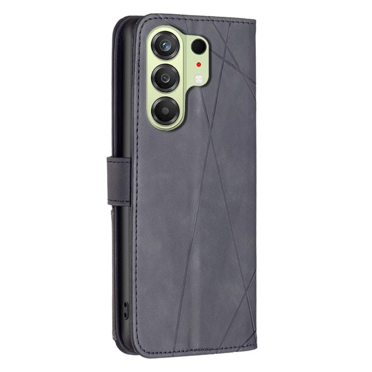 For Tecno Camon 50 4G Magnetic Buckle Rhombus Texture Leather Phone Case