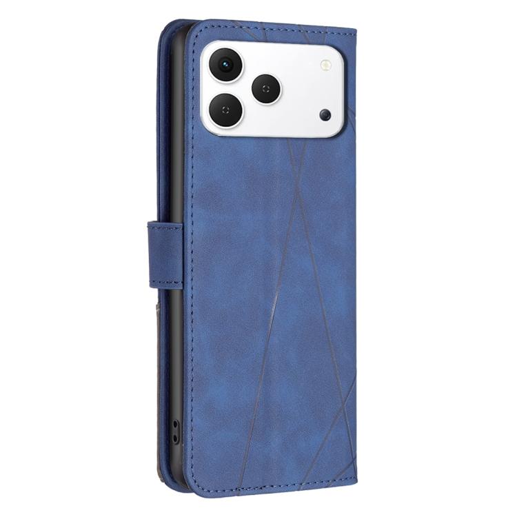 For Tecno Spark 50 4G Magnetic Buckle Rhombus Texture Leather Phone Case