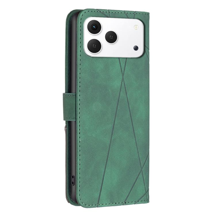 For Tecno Spark 50 4G Magnetic Buckle Rhombus Texture Leather Phone Case