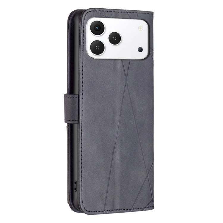 For Tecno Spark 50 4G Magnetic Buckle Rhombus Texture Leather Phone Case