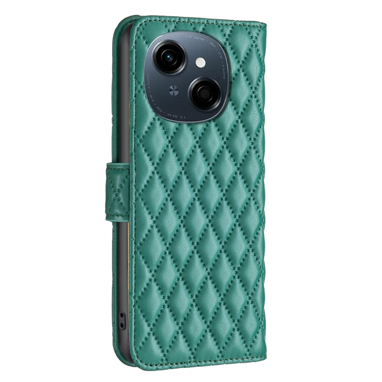 For Tecno Spark Go 1 / Pop 9 Diamond Lattice Wallet Flip Leather Phone Case