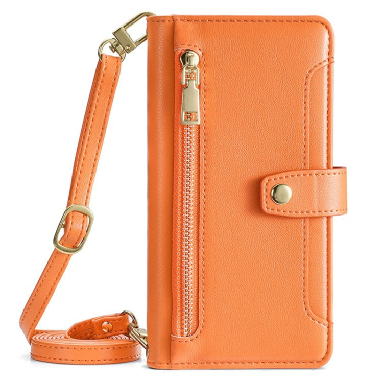 For Sony Xperia 1 VI Lite Sheep Texture Cross-body Zipper Wallet Leather Phone Case