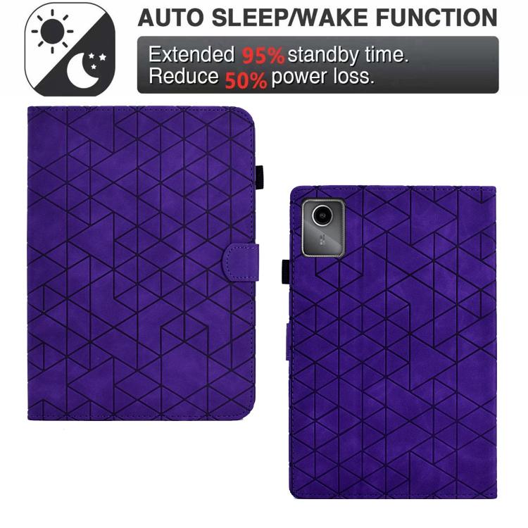 For Lenovo Xiaoxin Pad 11 2025 Rhombus TPU Smart Leather Tablet Case