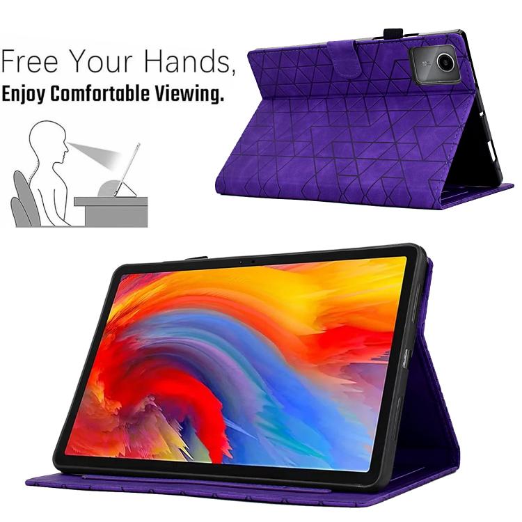 For Lenovo Xiaoxin Pad 11 2025 Rhombus TPU Smart Leather Tablet Case