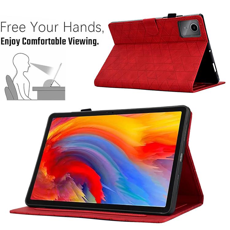 For Lenovo Xiaoxin Pad 11 2025 Rhombus TPU Smart Leather Tablet Case