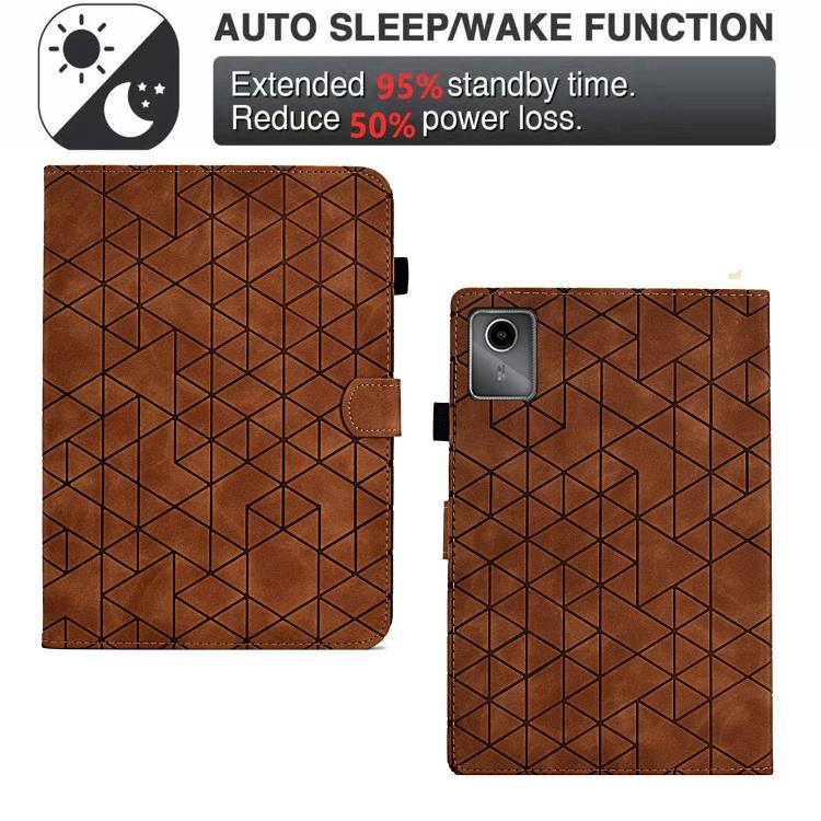 For Lenovo Xiaoxin Pad 11 2025 Rhombus TPU Smart Leather Tablet Case