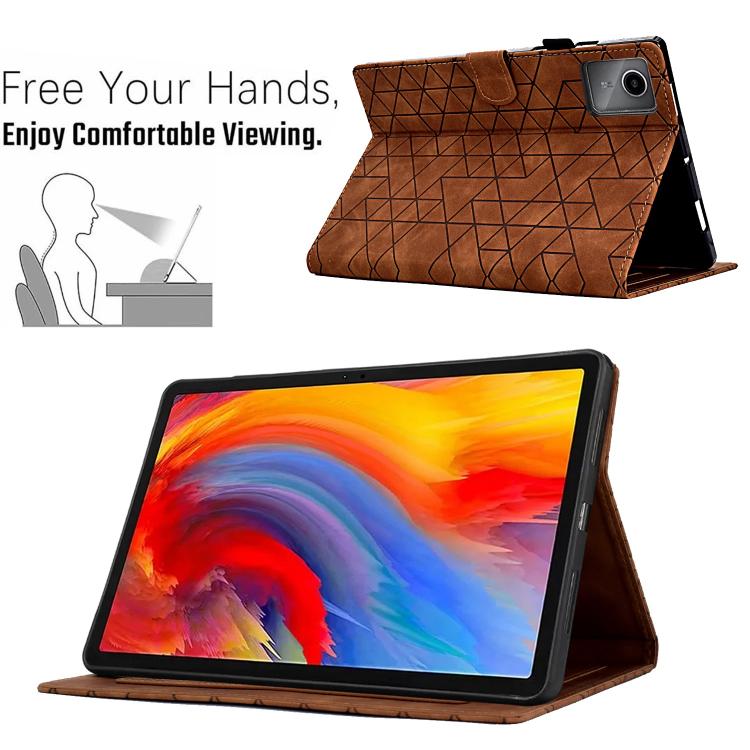 For Lenovo Xiaoxin Pad 11 2025 Rhombus TPU Smart Leather Tablet Case