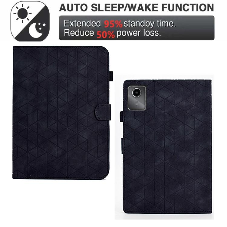 For Lenovo Xiaoxin Pad 11 2025 Rhombus TPU Smart Leather Tablet Case