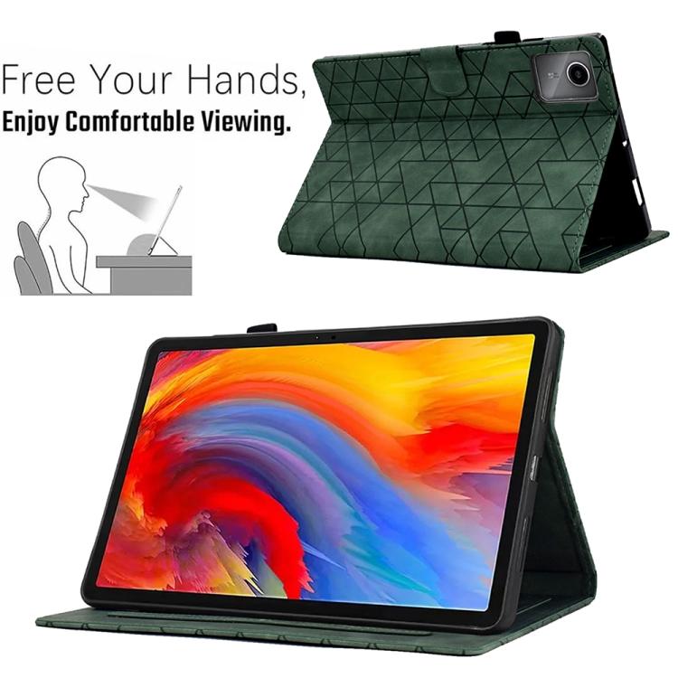 For Lenovo Xiaoxin Pad 12.1 2025 Rhombus TPU Smart Leather Tablet Case