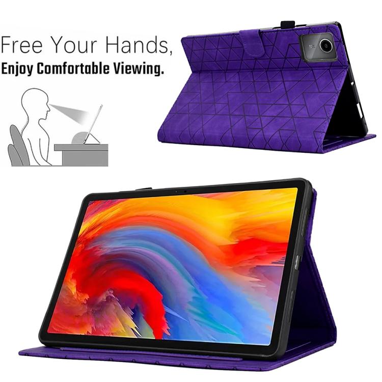 For Lenovo Xiaoxin Pad 12.1 2025 Rhombus TPU Smart Leather Tablet Case
