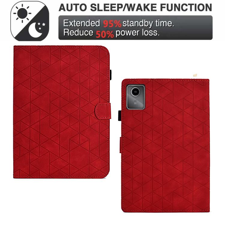 For Lenovo Xiaoxin Pad 12.1 2025 Rhombus TPU Smart Leather Tablet Case