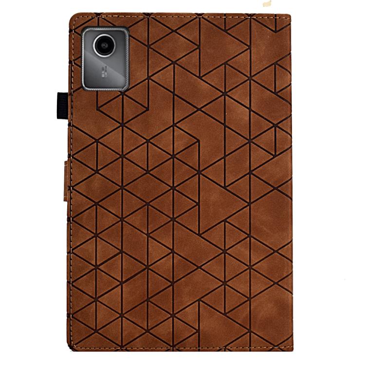For Lenovo Xiaoxin Pad 12.1 2025 Rhombus TPU Smart Leather Tablet Case