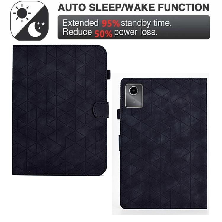 For Lenovo Xiaoxin Pad 12.1 2025 Rhombus TPU Smart Leather Tablet Case