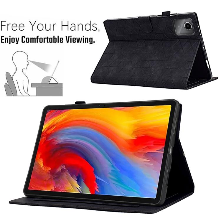 For Lenovo Xiaoxin Pad 12.1 2025 Rhombus TPU Smart Leather Tablet Case