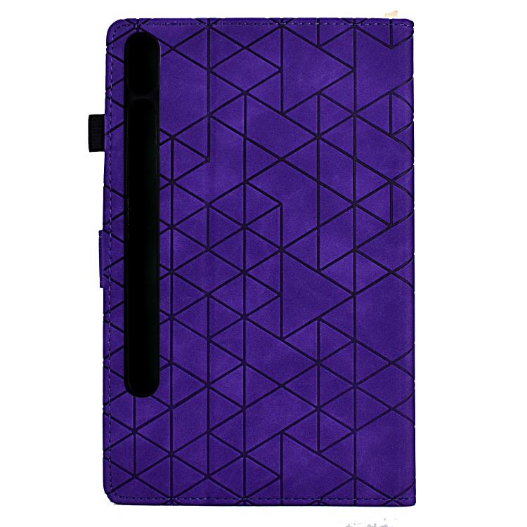 For Samsung Galaxy Tab S10 FE+ Rhombus TPU Smart Leather Tablet Case