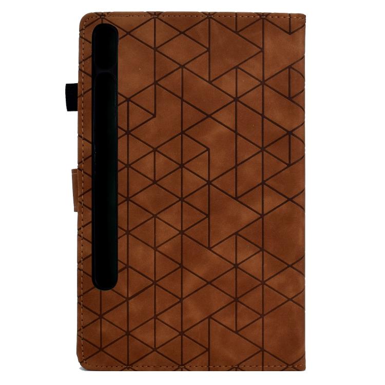 For Samsung Galaxy Tab S10 FE+ Rhombus TPU Smart Leather Tablet Case