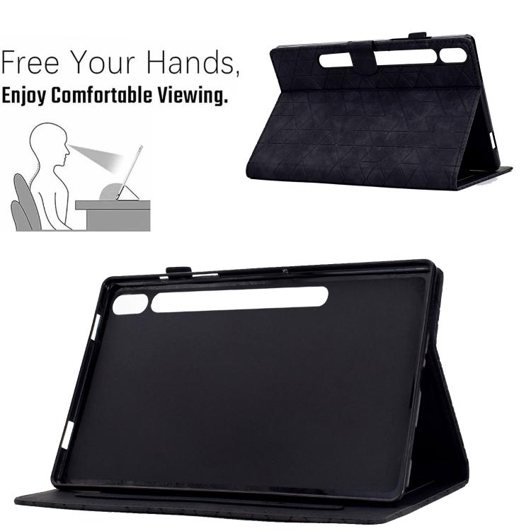 For Samsung Galaxy Tab S10 FE+ Rhombus TPU Smart Leather Tablet Case