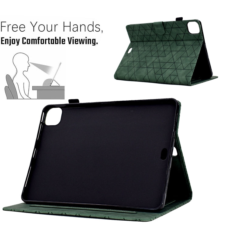 For iPad Pro 11 2025 / 2024 Rhombus TPU Smart Leather Tablet Case