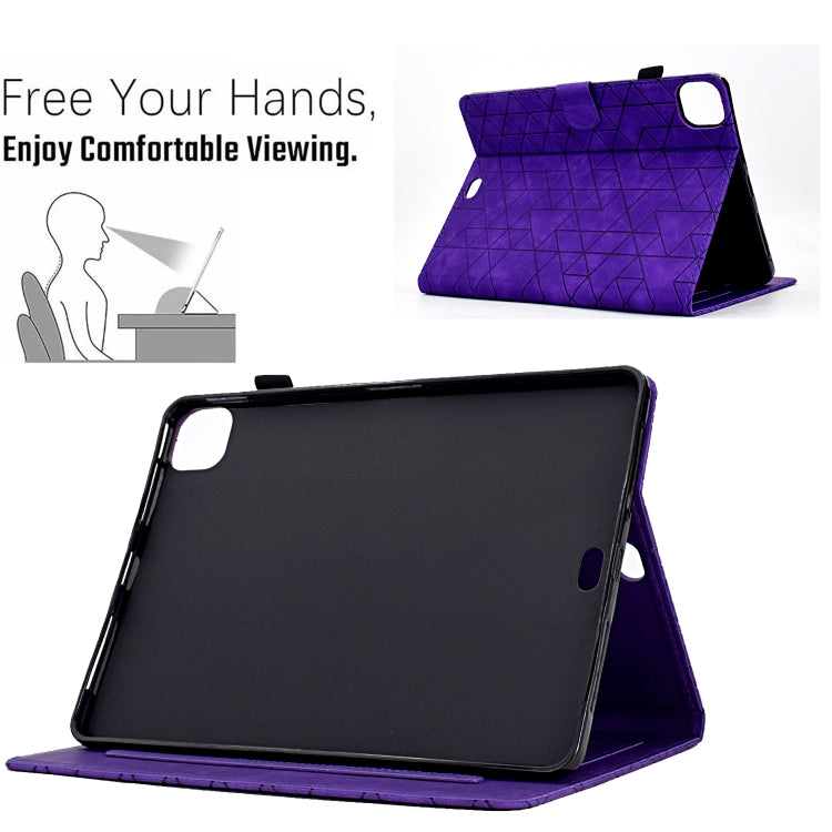 For iPad Pro 11 2025 / 2024 Rhombus TPU Smart Leather Tablet Case