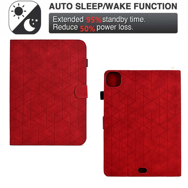 For iPad Pro 11 2025 / 2024 Rhombus TPU Smart Leather Tablet Case